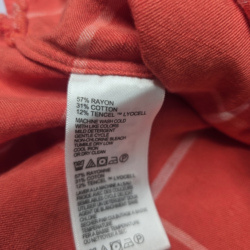 Tommy Bahamas long-sleeve button-down shirt in orange  - Picture 3 of 5